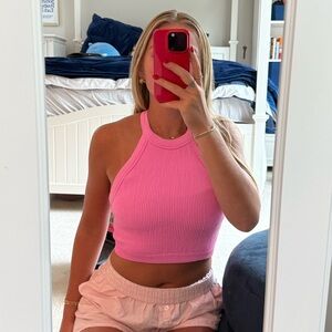 Aerie Vibrant Pink Textured Top